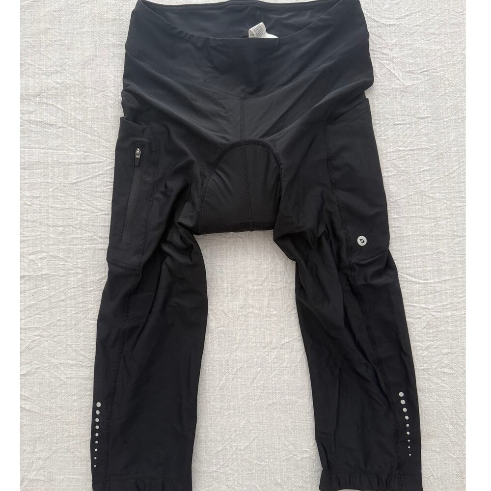 Baleaf | black biking biker cycling spin cushion compression leggings | Large